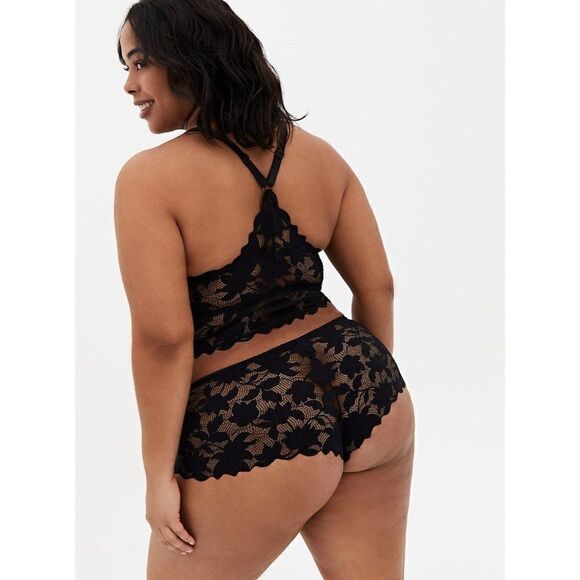 COPY - TORRID BLACK LACE CHEEKY PANTY PLUS SIZE 1 NEW - Picture 3 of 4